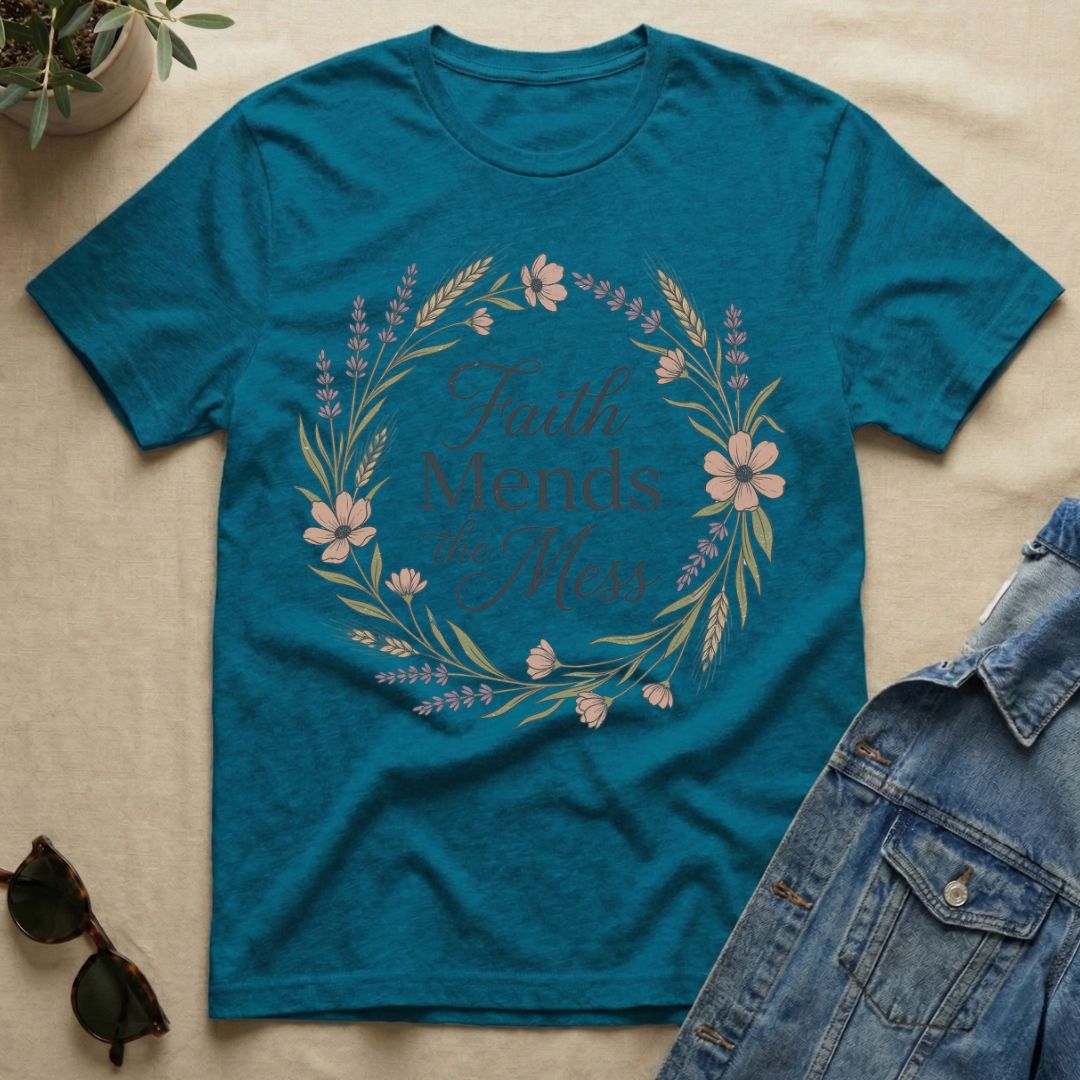 Flowers & Faith Mends The Mess T-Shirt