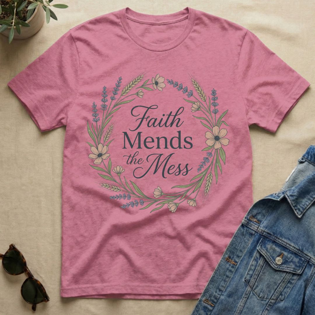Flowers & Faith Mends The Mess T-Shirt
