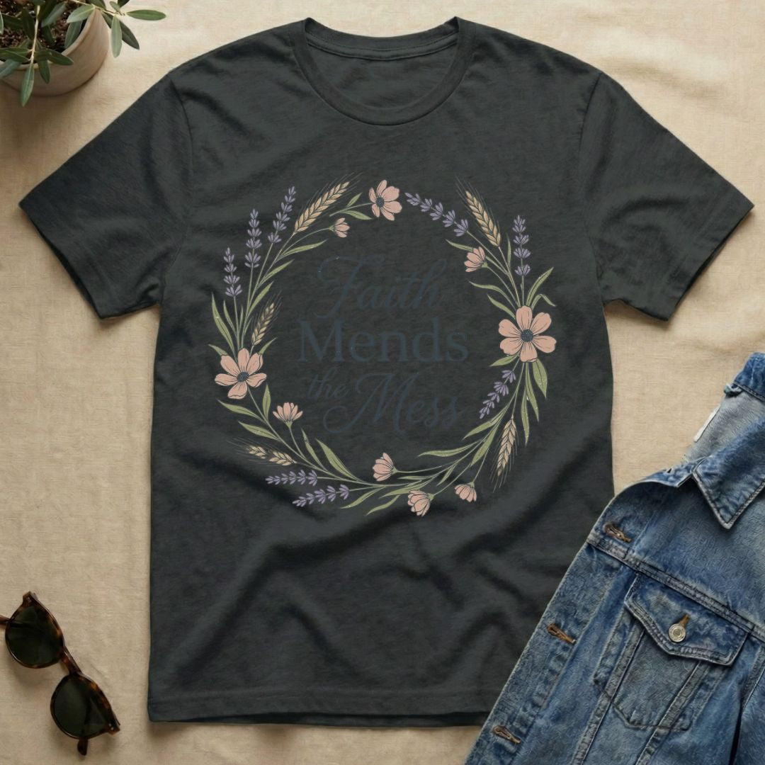 Flowers & Faith Mends The Mess T-Shirt
