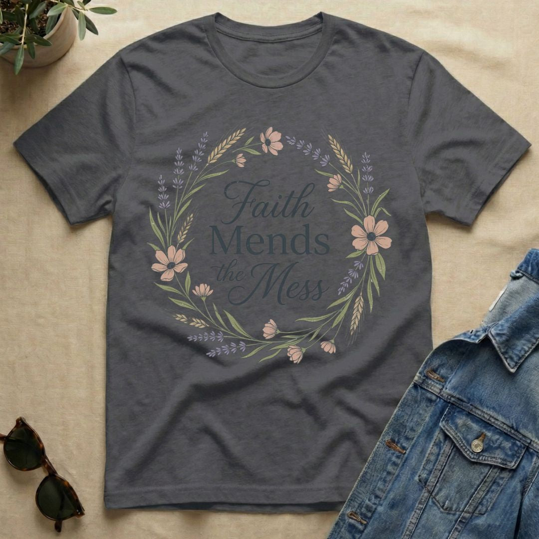 Flowers & Faith Mends The Mess T-Shirt
