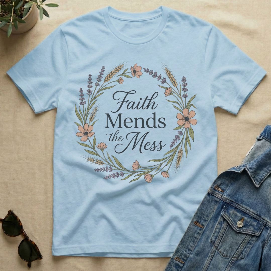 Flowers & Faith Mends The Mess T-Shirt