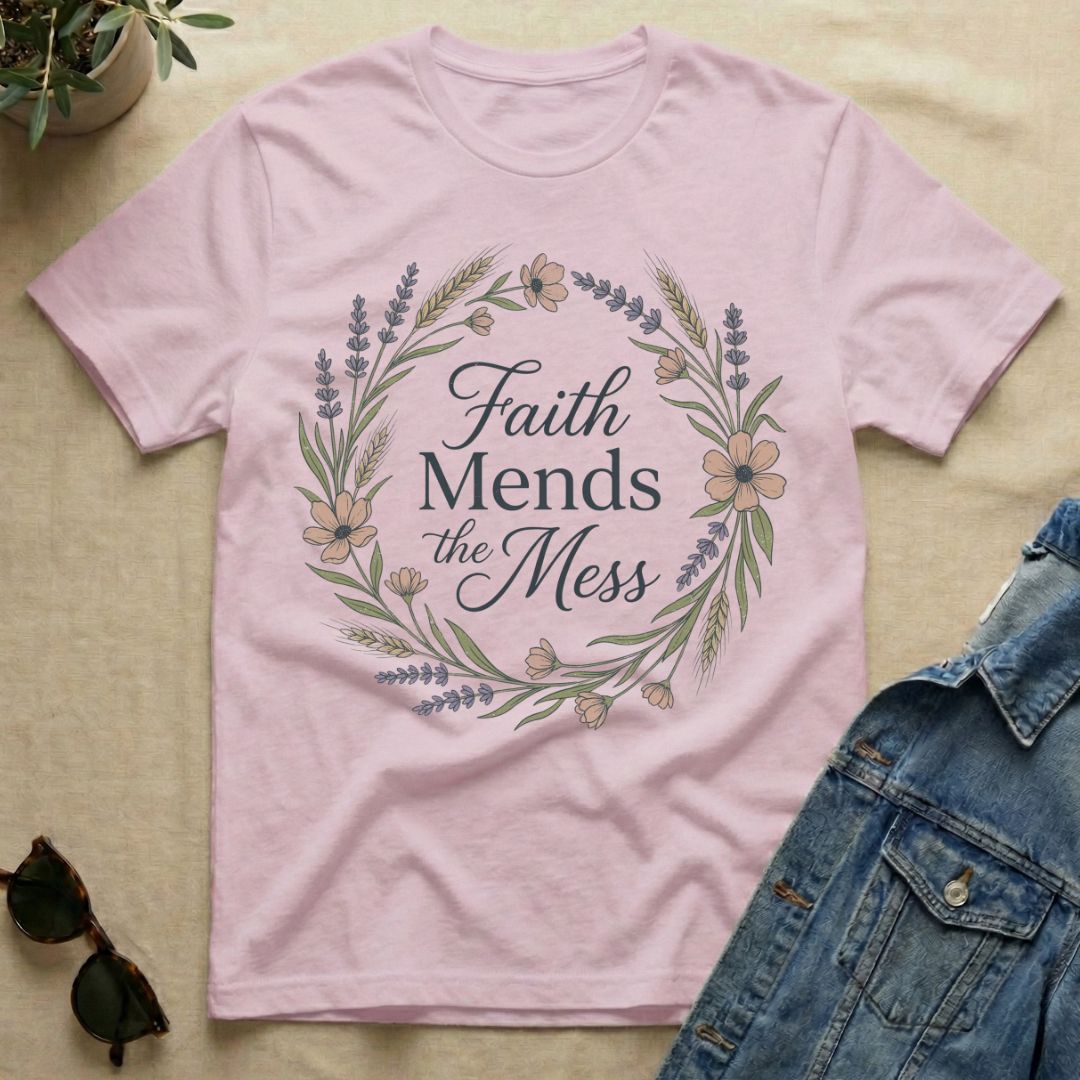 Flowers & Faith Mends The Mess T-Shirt