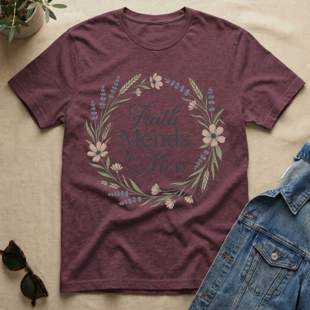Flowers & Faith Mends The Mess T-Shirt