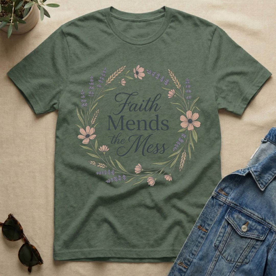 Flowers & Faith Mends The Mess T-Shirt