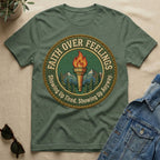 Faith Over Feelings Badge T-Shirt