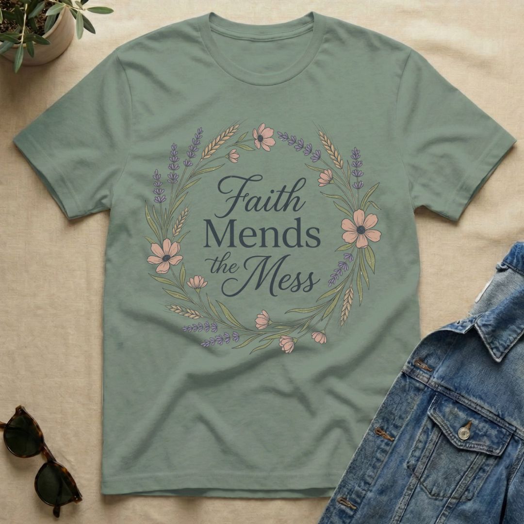 Flowers & Faith Mends The Mess T-Shirt