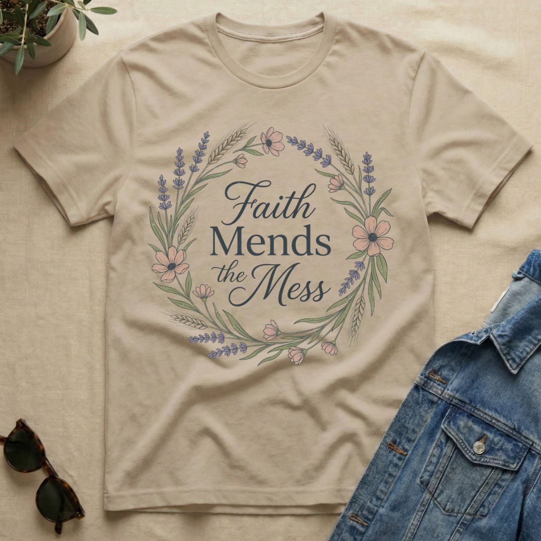Flowers & Faith Mends The Mess T-Shirt
