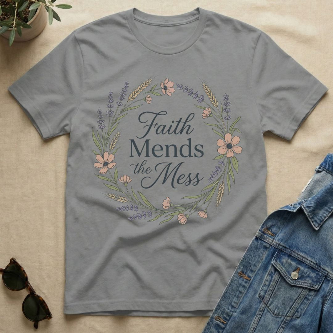 Flowers & Faith Mends The Mess T-Shirt