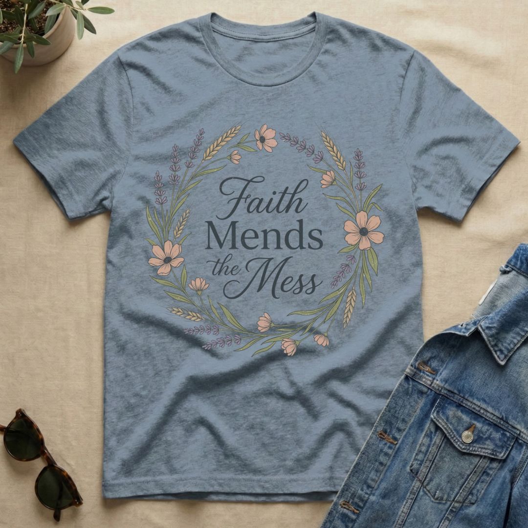Flowers & Faith Mends The Mess T-Shirt