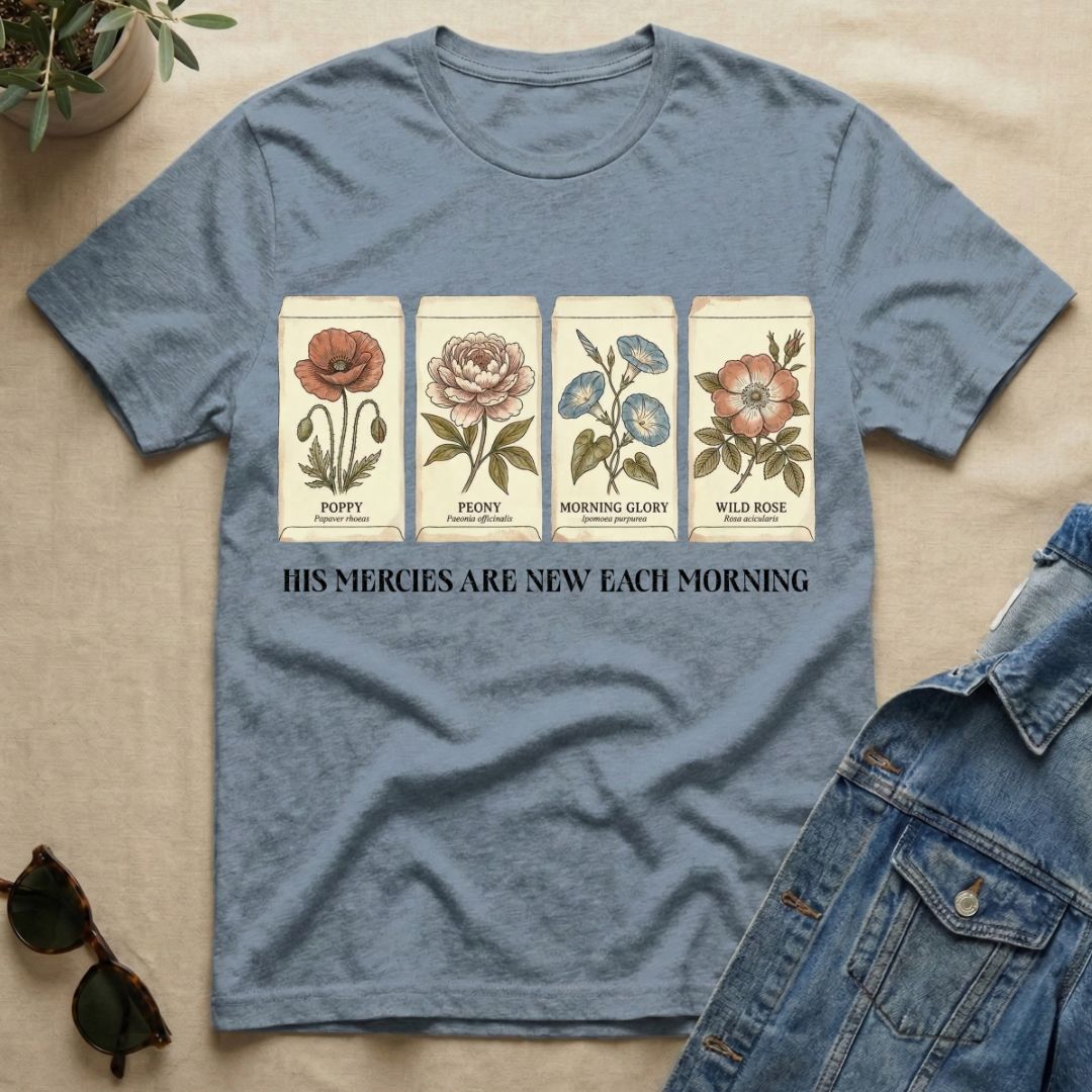 His Mercies In Seed Packets T-Shirt