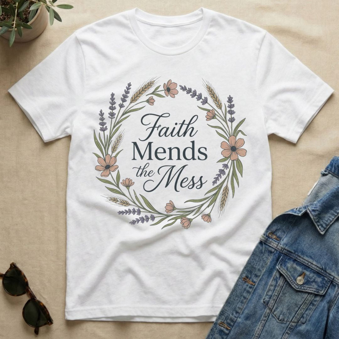 Flowers & Faith Mends The Mess T-Shirt